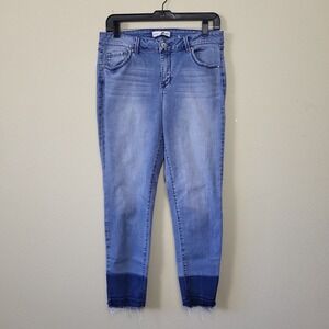 Artisanny Womens Blue Slim Fit Mid Rise Stretch Denim Skinny Jeans Size 10